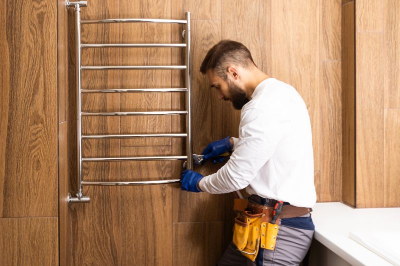 Handyman Installing Shelves